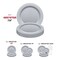 Matte Steel Gray Round Disposable Plastic Appetizer/Salad Plates - 7.5" (120 Plates)